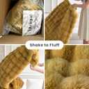 Ultra Soft Cozy Faux Fur Throw Blanket, Fuzzy Plush Thick Bubble Blanket, Oversize Luxury Fluffy Blanket for Couch, Sofa, Bedroom, and Living Room,50x60 Inches, Dark Yellow