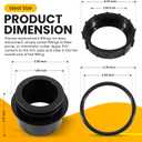 2 Pack 270100 Black Pool Valve Adaptor Replacement Kit Fit for Pentair Quad D.E. Filter, FNS Plus Filter, Clean & Clear Plus Filter
