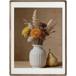 18x24 Picture Frame Walnut Wood Wall Photo Frames Matted to 16 x 20