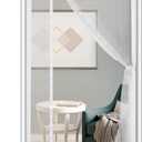 Sunolga Magnetic Screen Door Fits Door Size 32 x 80 Inch, Actual Screen Size 34 x 81 Inch, Reversible Left Right Side Opening, Sturdy Polyester Mesh Curtain Hands Free for Patio, Sliding Door, White