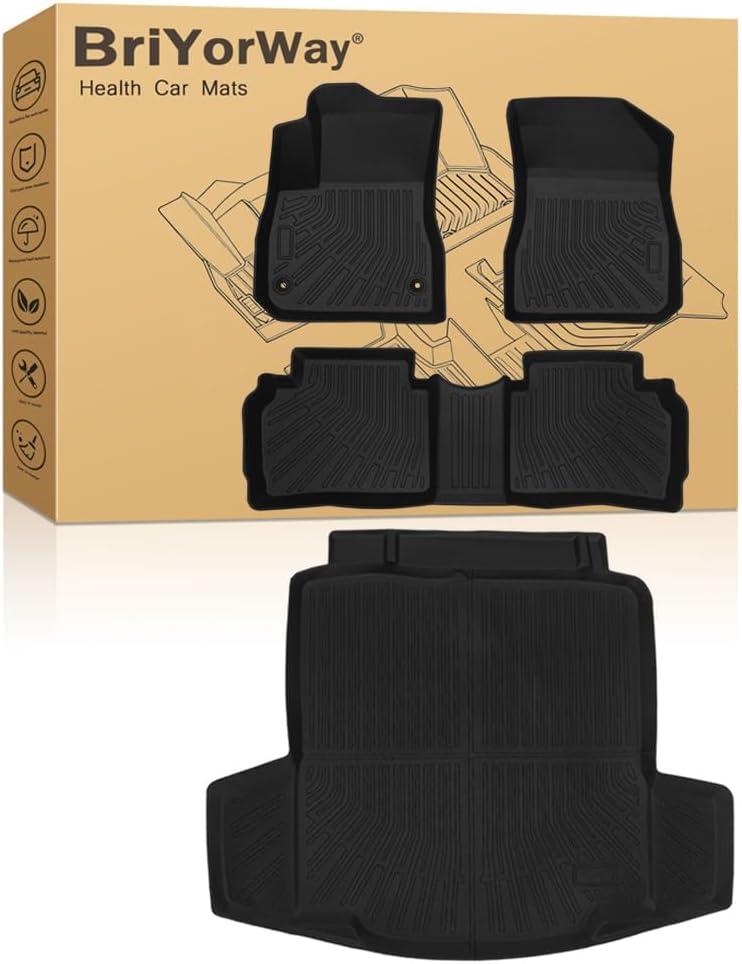 Car Floor Mats for Chevy Malibu 2016 2017 2018 2019 2020 2021 2022 2023 2024 2025 Accessories, for Chevy Malibu All Weather Automotive Floor Mats & Cargo Liner