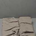 Curtains 84 Inch Length 2 Panels, Dark Taupe Thick Semi Sheer Curtain, Modern Farmhouse Living Room Drapes Window Treatments