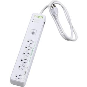 WiOn 50051 Indoor Wi-Fi Smart Surge Protector; 6 Grounded Outlets