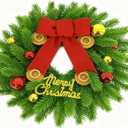 Candlestick Wreath, Christmas Advent Center Decoration, 20 inch Candlestick Green Wreath Decoration, Suitable for Indoor Home and Church Dining Tables