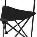 Folding Camping Tripod Stool w/Backrest,Carry Bag,Lightweight Portable Outdoor Lawn Chairs Compact for Adults Fishing,Hunting,Travel,Black