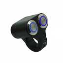 RAYANA Motorcycle Handlebar Switch 7/8" 22mm Aluminum Alloy Push Button Headlight Brake Fog Light ON/Off Switch (Color : Blue-22MM-Latching)