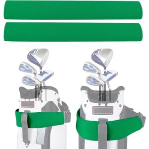 Golf Cart Strap Sleeve, Protect Your Golf Bag from Wear and Dirt - Premium Material, Simple Design, Easy to Install, Universal Fit (2-Pack, Green)