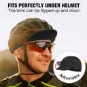 MELASA Cycling Cap, Cooling Skull Cap Helmet Liner with Sun Visor, Sun Protection Running Bike Cap for Men Women Under Helmet