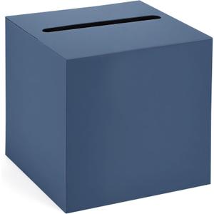 4 x Hxezoc Navy Blue Card Box Wedding Favors Gift Card Boxes Post Box Cardboard Receiving Money Box Holder for Wedding Reception, Baby Showers, Anniversary, Birthday Party, Graduation Envelope Holder