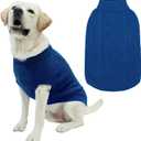 Mihachi Turtleneck Dog Sweater - Winter Coat Apparel Classic Cable Knit Clothes with Leash Hole for Cold Weather, Ideal Gift for Pet in New Year (Large, Royal Blue)