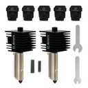 Comgrow 2 Pack A1 Mini/A1 Hotend, Print Head Hot End Kit Extruder High-Temperature 0.4mm Hardened Steel Nozzle Replacement with 5PCS Silicone Cover Sock and Silicone Brush for Bambu Lab A1/A1 Mini