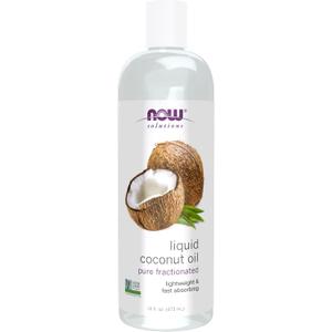 NOW Foods Solutions, Liquid Coconut Oil, Light and Nourishing, Promotes Healthy-Looking Skin and Hair, 16-Ounce