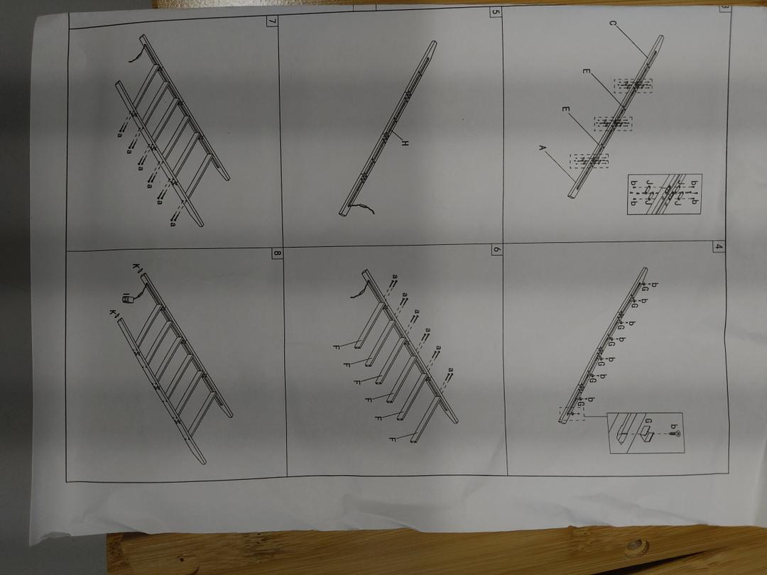 Wooden Ladder 16x2,2x1