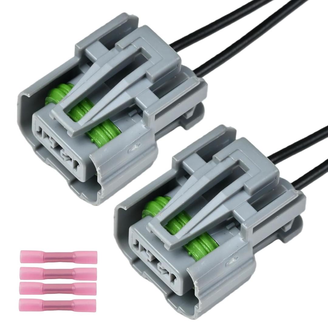 2PCS Front Fog Light Connector Harness fit for Chevy Silverado Suburban Tahoe 2007-2014, for GMC Sierra Yukon 2007-2014, Ford Escape 2007-2012, Subaru BRZ 2013-2016, Pigtail Plug Wiring Harness