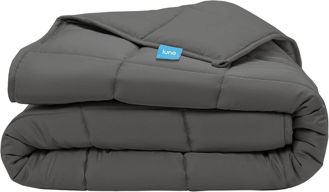 Luna Weighted Blankets for Adults | Premium Sleep Quality, Breathable, Comfortable Lyocell Blanket | All Season Cooling Blanket Gift Ideas [20lbs - Queen - 60" x 80"] [Dark Grey]
