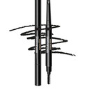 Men's 2-in-1 Eyebrow Brush & Pencil - Shape, Define & Fill In - Ultra-Thin - Long-Lasting Black - Vegan - 2 Pencils