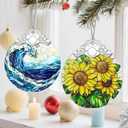 Christmas Ornament, Christmas Tree Ornaments, Keepsake Ornaments, Holiday Decor, Holiday & Xmas Gifts, Gifts for Sunflower Lovers & Flower Lovers - Sunflower-Theme