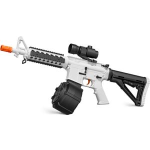 Gel Ball Blaster, M4A1 Splat Gun with Fully/Semi-Auto Safe Model, Electronic Splatter Ball Gun FPS 280+/ 100+ Foot Range,1500 Gel Ball Drum Magazine Capacity - for Outdoor Games & Toys - Ages 15+