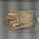 FINGERINSPIRE 10.9 Yards Linen Straw Ribbon for Hat Making, 0.9 Inch Wide, Beige, Rustic, Letter Print, Casual Occasion