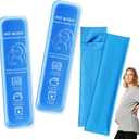 Postpartum perineal ice Pack, Hot and Cold Ice Pack for Women After Pregnancy, Postpartum Ice Pack for Recovery, Affordable & Reusable，2 Ice Packs and 2 Washable Sleeves. (Pink Flower) (Blue 1)