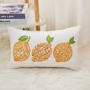 TAJWE Summer Throw Pillow Cover 12x20 Inch Yellow Lemon Saying Embroidery Pillow Case Farmhouse Seasonal Holiday Decorative Cushion Cover for Sofa Couch Home Decoration