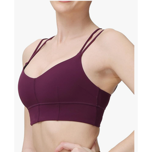 MotoRun Bralettes for Women, Strappy Sports Bra Push up Bralette Sexy Bras Rave Top XL Purple