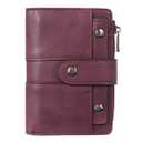 CLUCI Small Wallet for Women Leather Slim Womens Wallet Bifold Multi Card Holder Organizer Designer with Removable ID Window 