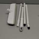 Grout Brush Floor Scrub Brush with Long Handle V Shape 51" Floors Scrubber with Stiff Bristle for Cleaning Bathroom Shower Tile, Patio, Garage, Kitchen, Wall and Deck (Off White)