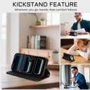 Rssviss for iPhone 17 Pro Max Wallet Case, Flip Folio Case Compatible with Magsafe, RFID Blocking Card Holder Kickstand, Shockproof iPhone Cover Men Women for iPhone 17 Pro Max 6.9" Black