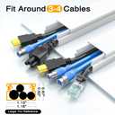 Delamu 157in Cord Hider Wall, TV Cable Hider Cord Covers for Wires on Wall, Large Cable Management Raceway, Paintable Wire Hiders Wire Covers for Cords for TV on Walls, 10 X L15.7 W1.18 H0.6in, White