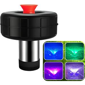 Pond Fountain Aerator Stainless Steel1HP 750W 110V, RGB Colorful Lights with Remote Control. 100 Feet Power Cord, Provides Efficient Aeration Fountain System for Large and Small Ponds. (RGB-1)