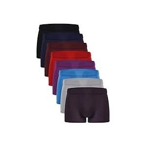 youlehe Men's Underwear Soft Bamboo Viscose Boxer Briefs Stretch Trunks Pack Of 8 XL
