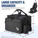 Golkcurx Patrol Bag for Law Enforcement Police Gear, Water-resistant Front Seat Organizer with Adjustable Modular Interior & MOLLE System, Heavy Duty Duty Bag for Patrol Officers Security, Black