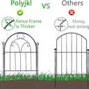 Garden Fence, 11ft(L) X 21in(H) 10 Pack Rustproof Metal No Dig Fence Panels, Garden Fencing Dog Fence Outdoor for Yard, Decorative Fences and Borders, Animal Barrier, Flower Bed, Patio