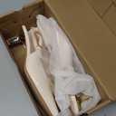 Coutgo Womens Slingback Kitten Heels Closed Pointed Toe Pumps Buckle Strap Wedding Party Dress Shoes (9, Cream White)