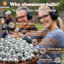 100Pcs 200Pcs 300Pcs .43 Caliber Hard Aluminum Balls, 1.83g Reusable Balls for Self Defense & Target Practice