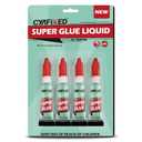 6 x Super Glue Liquid Clear Glue for Wood Plastic Metal, Instant Superglue All Purpose Multipack Cyanoacrylate Adhesive Repair Ceramic Model Leather Rubber Glass Pottery, Strong Bonding Single Use (4 x 3g)