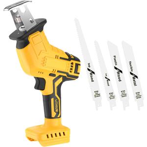 Cordless Reciprocating Saw for Dewalt 20V Battery, 150W Power Brush Reciprocating Saws, 0-3500 SPM Variable Speed, 4 Saw Blades Kit Cutting Tool for Wood Metal PVC (Battery Not Included)