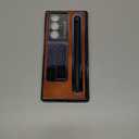 YQODSZ for Samsung Galaxy Z Fold 7 Case with S Pen Holder & Stylus Pen, Full Coverage Retro Leather Phone Case with Kickstand HD Screen Protector Anti-Scratch Protective Cover for Z Fold 7 Brown