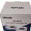 TiFFCOFiO Indoor 15A/1875W Digital Light Programmable Outlet Timer 2 Pack