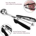 Ice Cream Scoop, 18/8 Stainless Steel Cookie Scoop, Cookie Scoops for Baking, 2 Tbsp/ 30 ml/ 1 oz Cookie Dough Scoop, Ice Cream Scooper with Trigger Release, Cookie Scooper for Baking (Black)