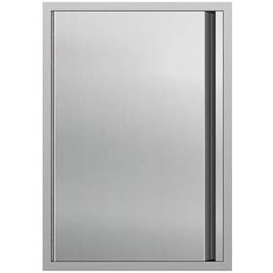 SGOLAN Outdoor Kitchen Doors 17W x 24H Inch Stainless Steel Doors, Access Door with Hidden Handles Single Access Cabinet Door, Flush Mount for Grilling Station, Outdoor Kitchens BBQ Island& Cabinet
