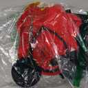 IMEKIS Toddler Baby Boys Red Outfit Bowtie Romper Overalls Shorts 1st Birthday Cake Smash Photo Shoot Clothes (6-12 Months, # Black + Red Eyes With Headband)