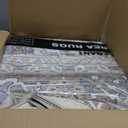 9x12 Area Rug Living Room: Washable Boho Large Neutral Vintage Soft Rugs Stain Resistant Farmhouse Non Slip Indoor Floor Carpet for Bedroom Nursery Kids Playroom Office Dining Room Home Decor- Brown