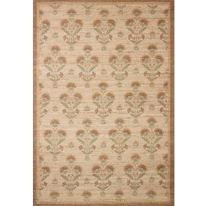 Loloi Chris Loves Julia Rue Collection RUE-01 Wheat/Sage 2'-3" x 3'-9" Accent Rug Jute Neutral Floral Living Room Bedroom Rug