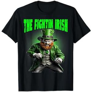 The Fighting Irish Crazy Leprechaun funny Irish tee T-Shirt, XS