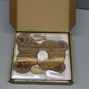 Ziliny 4 Set Baby Shower Prizes Bear Shaped Cheese Board with Cheese Knives and Forks Baby Shower Party Favors Gift Box for Wedding Bridal Birthday Gender Reveal Favor (Acacia Color)