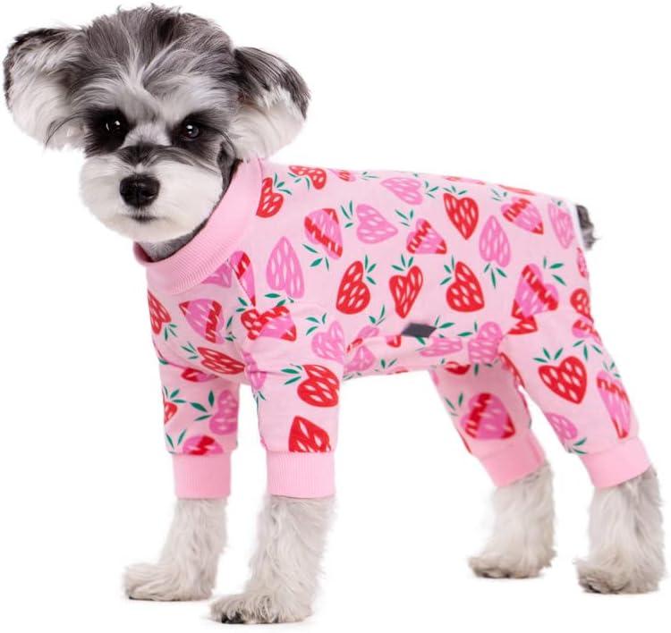 Surgery Recovery Suit for  Dogs, Onesie for Surgery Female Dogs,  Dogs Pajamas Long Sleeve, Abdominal Wound Bandages Surgical Suit, Dog Cat Recovery Suit for Shedding Skin Disease (Large)