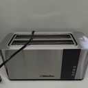 Mueller UltraToast Full Stainless Steel Toaster 4 Slice, Long Extra-Wide Slots for Bagels and Waffles, 6 Browning Levels, LED Display, Cancel/Defrost/Reheat Functions & Removable Tray, Kitchen Gadgets