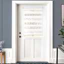 LazBlinds Cordless French Door Blinds, No Drill Roll Up Zebra Blinds for Doors, Light Control Day and Night Sheer Shades for Front Door Patio Sidelight Glass Door, 26.8'' W x 40'' L, White